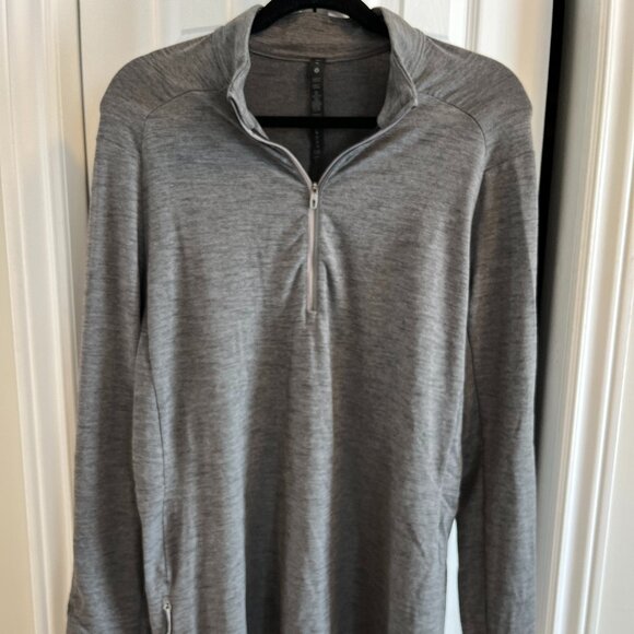 Lululemon Men's Surge Warm 1/2 Zip Heather Grey - Picture 4 of 7